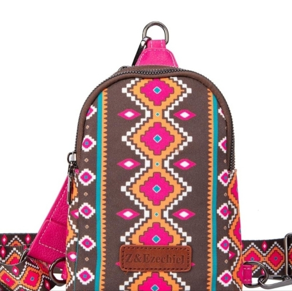 New Kuminous Aztec sling bag with strap - Picture 2 of 16